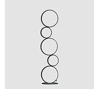 Streamdale 38.5" In Else Nordic 5-Ring Shaped Matte Black Led Metal Table Lamp