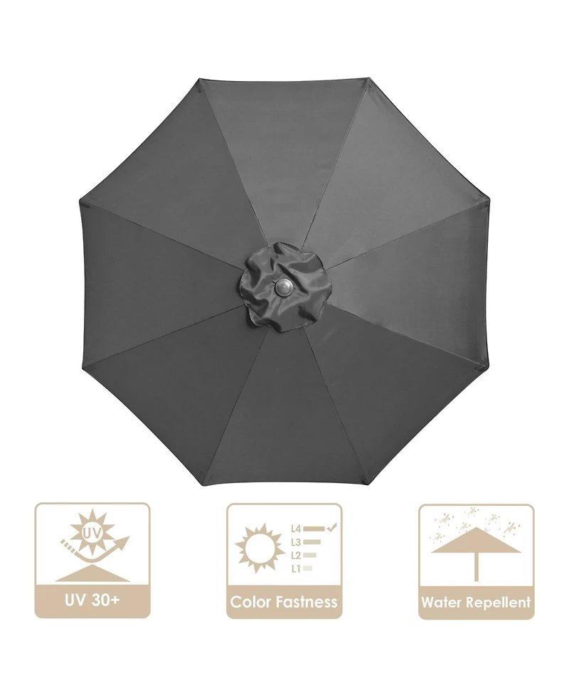 8 Ft Patio Umbrella Replacement Canopy Market Table Top Outdoor Beach Poolside