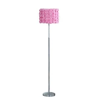Streamdale 63"In Pink Roses In Bloom Acrylic/Metal Floor Lamp