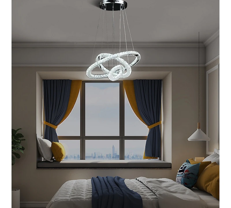 Streamdale Adjustable Eira Small Crystal Led Chandelier