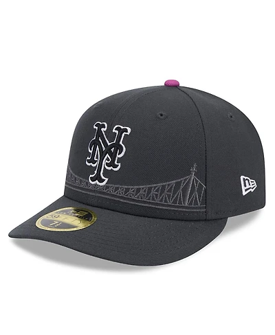 New Era Men's Graphite New York Mets 2024 City Connect Low Profile 59FIFTY Fitted Hat