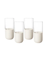 Villeroy & Boch Manufacture Rock Blanc Highball Glasses, Set of 4