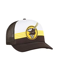 47 Brand Men's Brown San Diego Padres Lift Off Foam Front Mesh Trucker Adjustable Hat