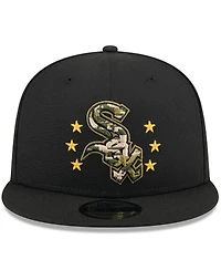 New Era Men's Black Chicago White Sox 2024 Armed Forces Day 9FIFTY Snapback Hat