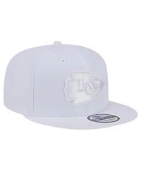 Men's New Era Kansas City Chiefs Main White on White 9FIFTY Snapback Hat
