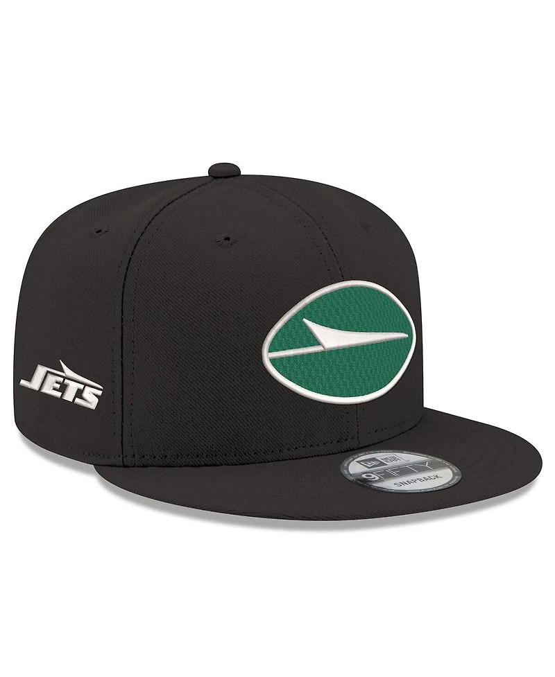 New Era Men's Black New York Jets Standard 9FIFTY Snapback Hat