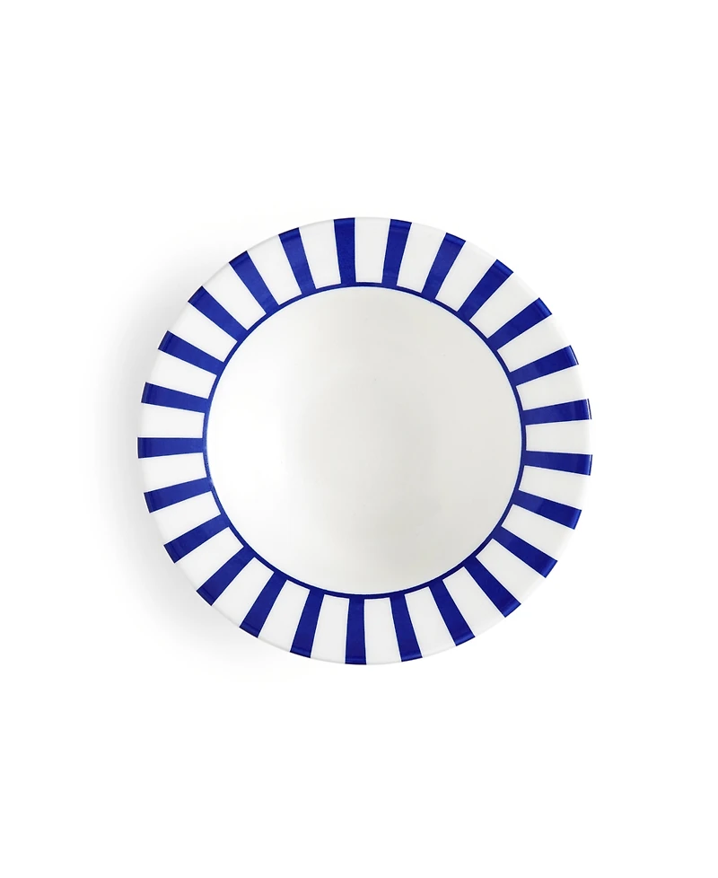 Spode Blue Italian Steccato Cereal Bowls, Set of 4