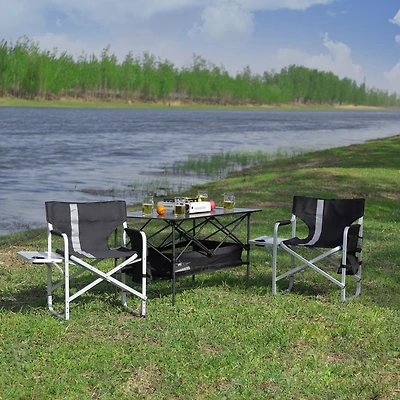 3-Piece Folding Table & Chairs Set for Outdoor Use