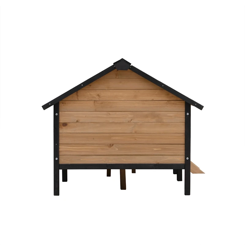 Streamdale Furniture Outdoor Large Wooden Cabin House Style Wooden Dog Kennel With Porch
