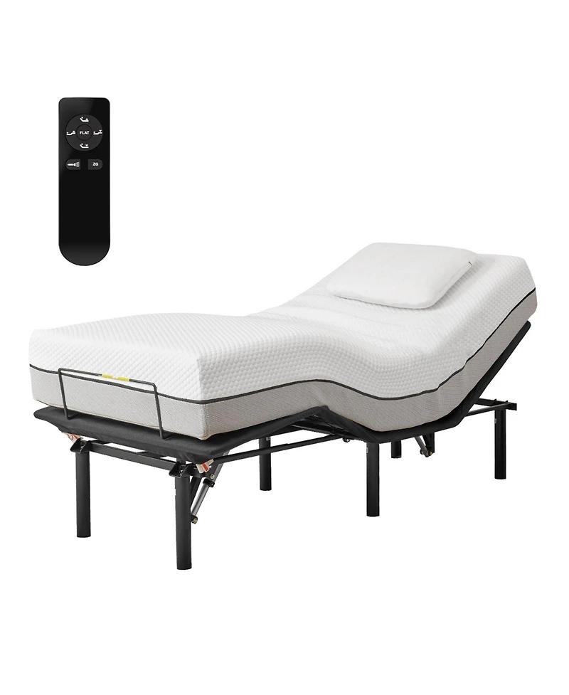 Streamdale Adjustable Massaging Bed Frame with Remote