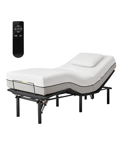 Streamdale Adjustable Massaging Bed Frame with Remote