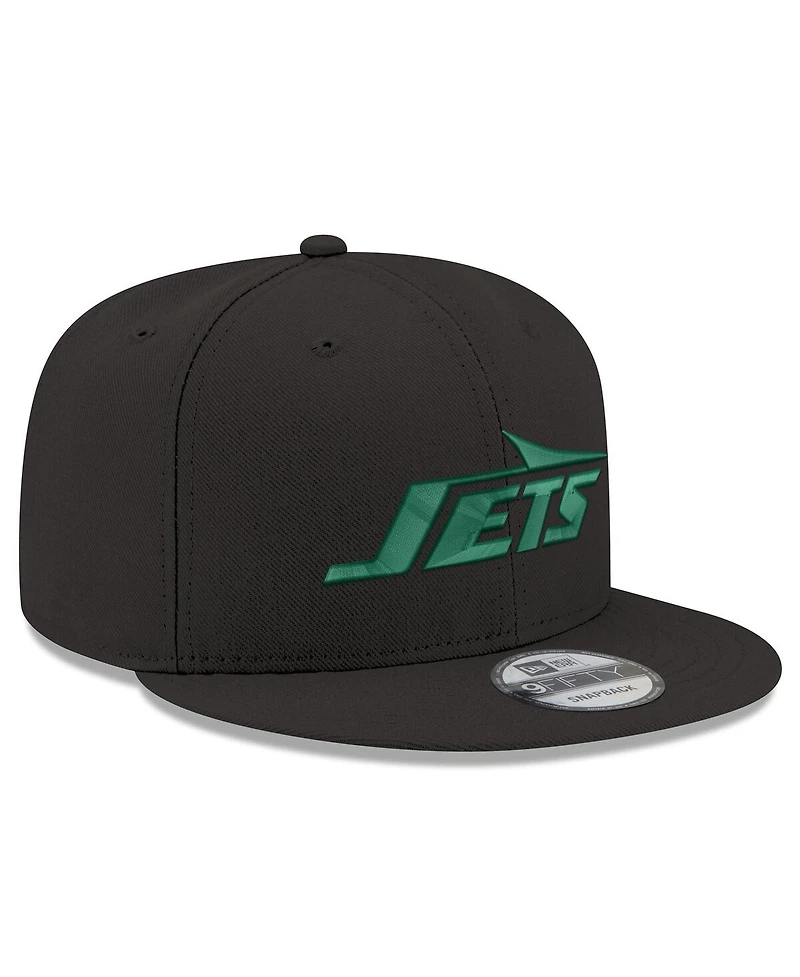 New Era Men's Black New York Jets Standard 9FIFTY Snapback Hat