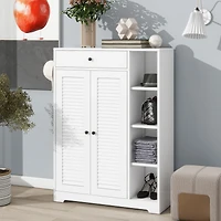 Streamdale Modern White Shoe Rack Organizer