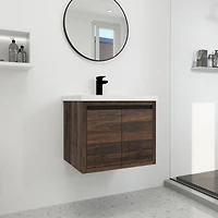 Streamdale 24 Inch Bathroom Cabinet with Sink, Soft Close Doors
