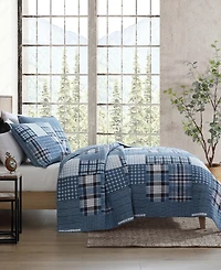 Eddie Bauer Hawthorne Reversible 3 Piece Quilt Set
