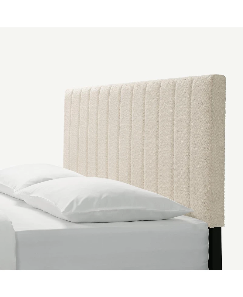 Simplie Fun Dove Tufted Upholstered Platform Bed - Pearl White - Queen