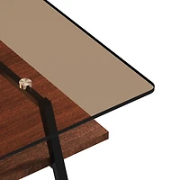 Streamdale Furniture Modern Brown Glass Coffee Table