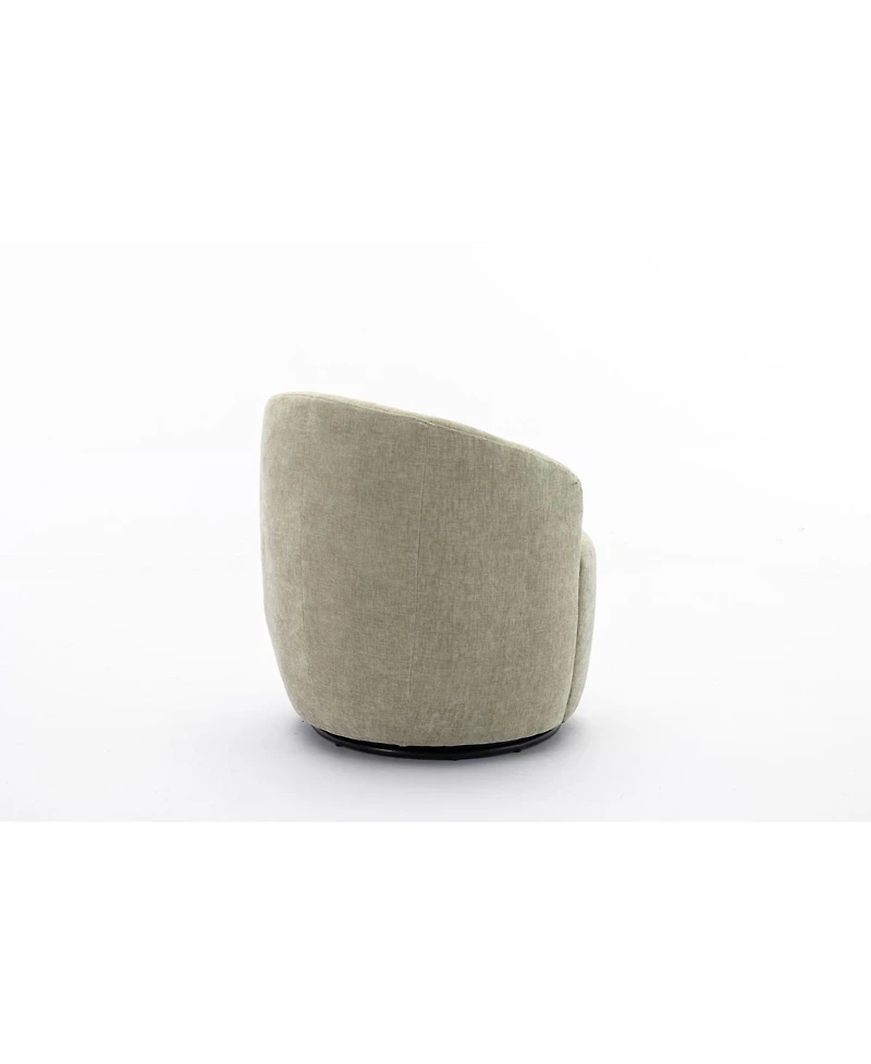 Streamdale Swivel Accent Armchair in Light Green Chenille Fabric