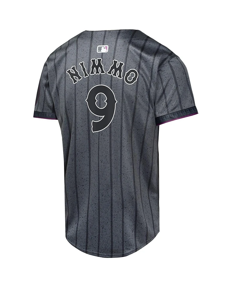 Nike Big Boys and Girls Brandon Nimmo Graphite New York Mets 2024 City Connect Limited Player Jersey