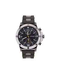 Ed Hardy Men's Olive Silicone Strap Watch 52mm