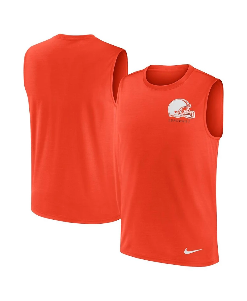 Nike Men's Orange Cleveland Browns Muscle Tank Top