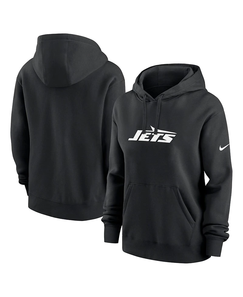 Nike Women's Black New York Jets Club Fleece Pullover Hoodie