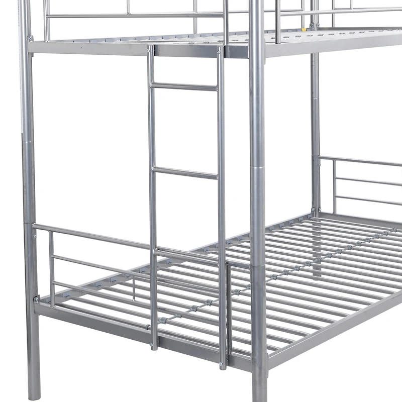 Simplie Fun Metal Bunk Bed Silver