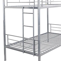 Simplie Fun Metal Bunk Bed Silver