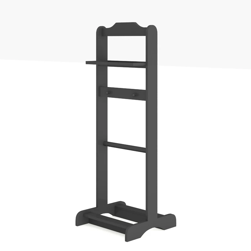 Streamdale Portable Garment Rack with Organizer (Black)