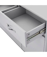 Streamdale Furniture Three Doors Side Table-Grey