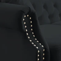 Streamdale 57" Velvet Chesterfield Sofa with Rolled Arms