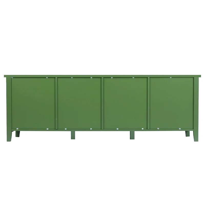 Streamdale Furniture Stylish 71-Inch Tv Stand with Antique Green Glass Door