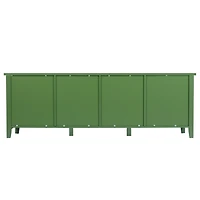 Streamdale Furniture Stylish 71-Inch Tv Stand with Antique Green Glass Door