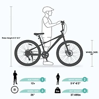 Streamdale Furniture 26" Freestyle Bike for Kids with Double Disc Brakes