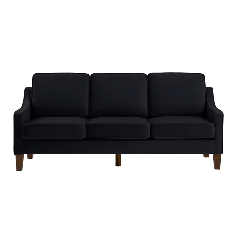 Streamdale Furniture Modern Velvet 3-Seat Sofa with Removable Cushions