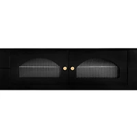 Streamdale Elegant Tv Stand for 90" TVs, Glass Doors