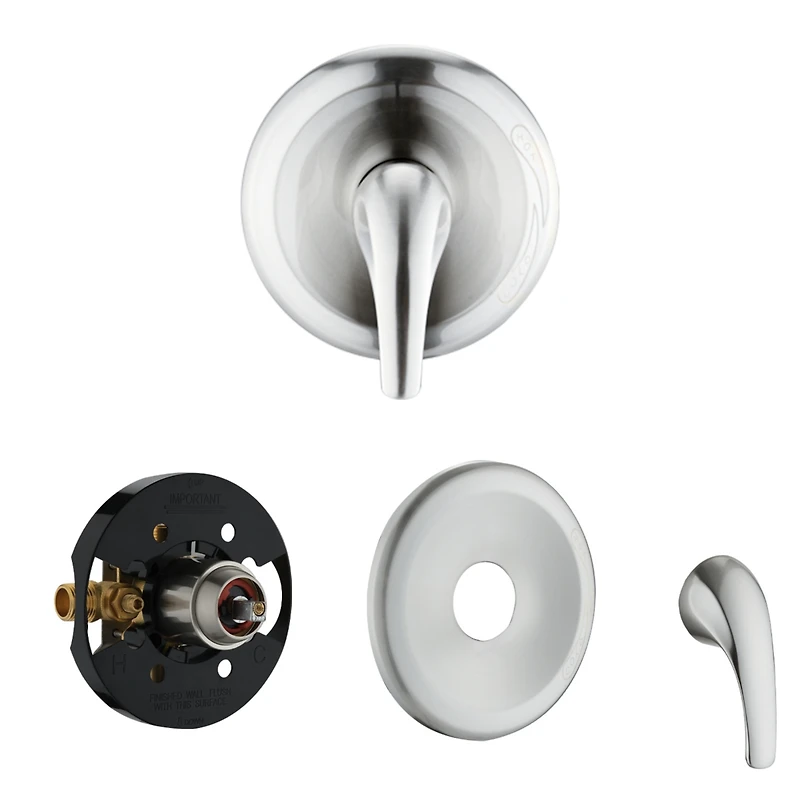 Shower Head With Handheld Shower System With 8" Rain Shower Head (Rough-In Valve Included)