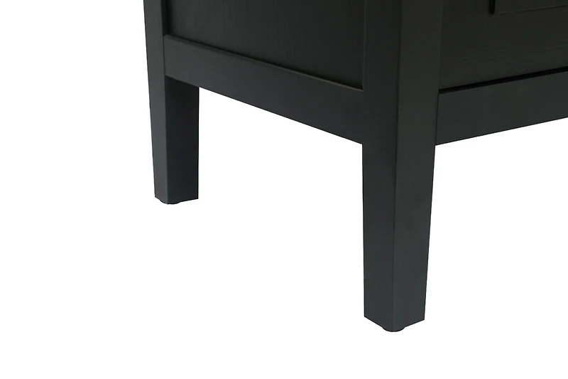 Streamdale Vintage Black Wooden Sideboard - American Country Style