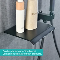 Modern Style Matte Black Wall Mount Tub Filler Bathroom Bathtub Faucet Shower Set 0001