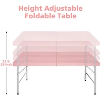Streamdale Pink Folding Table, Indoor/Outdoor, 135Kg Capacity