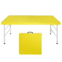 Streamdale 4FT Yellow Folding Table for Outdoor/Indoor Use