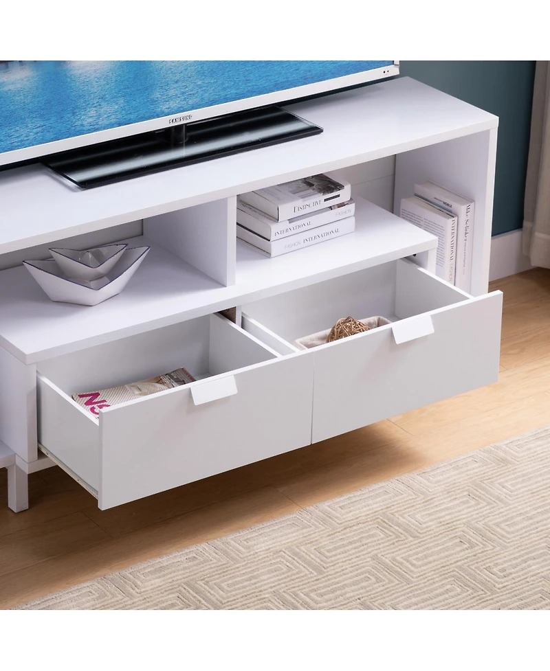 Streamdale Tv Stand White for Home or Office Use
