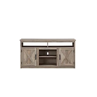 Simplie Fun Gray Wash Farmhouse Tv Media Stand - Up To 65"
