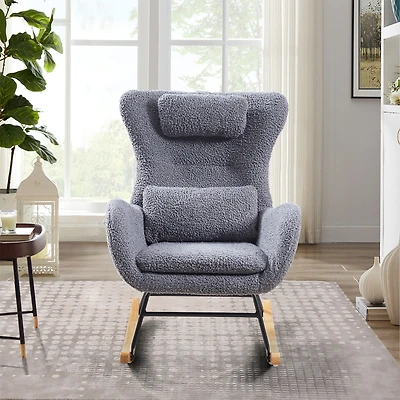 Streamdale Rocking Chair Nursery, Modern Rocking Chair With High Backrest