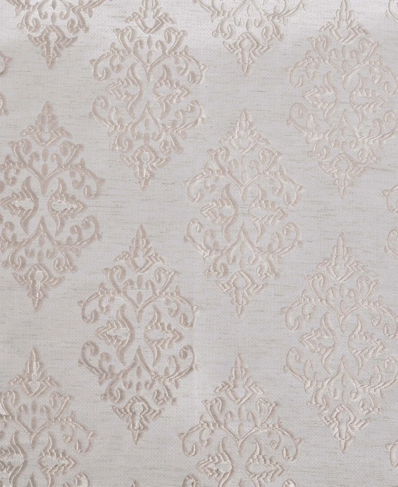 Superior Modern Venetian Damask Jacquard 2-Piece Curtain Panels with Grommet Header Top