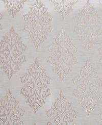 Superior Modern Venetian Damask Jacquard 2-Piece Curtain Panels with Grommet Header Top