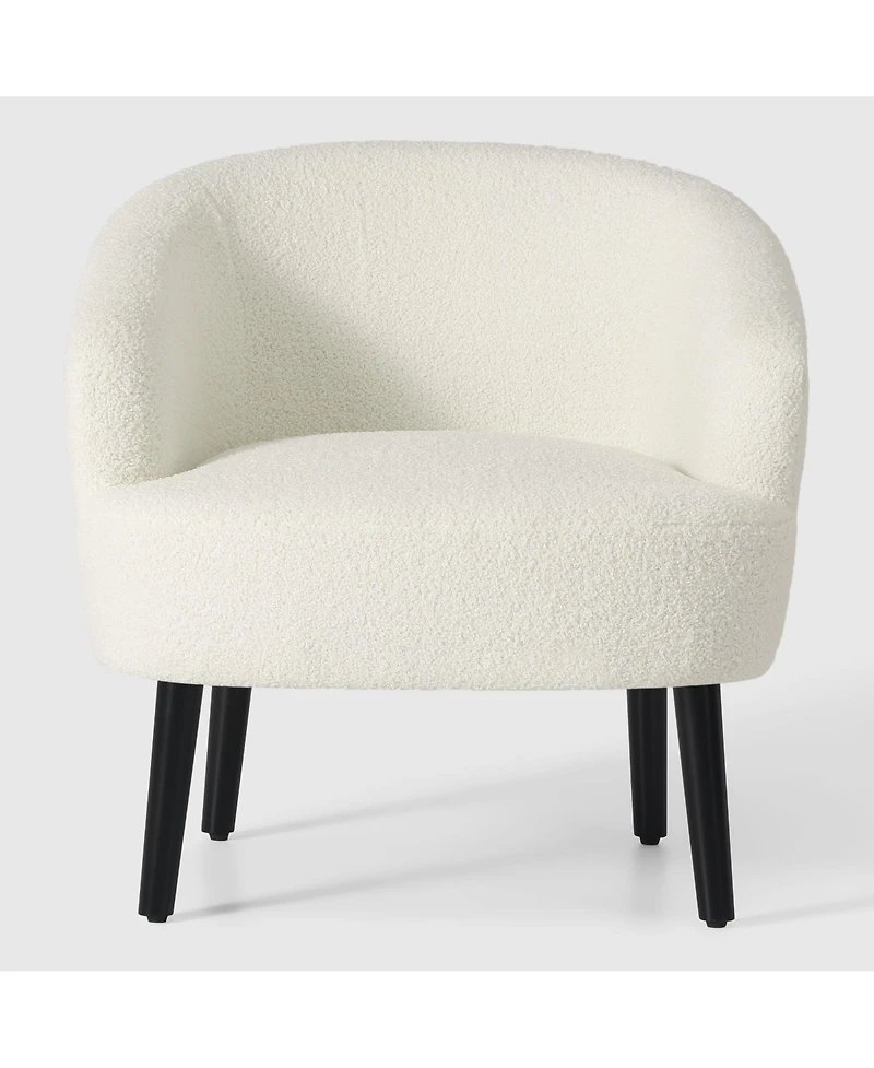 WestinTrends 29" Wide Mid Century Modern Club Barrel Accent Armchair, Set of 2