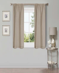 Superior Linen-Inspired Classic Room Darkening Modern Fade Resistant 2-Piece Curtain Set with Rod Pocket, 26" X 63"
