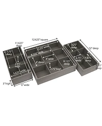 Household Essentials 3 Piece Drawer Organizers Starter Set