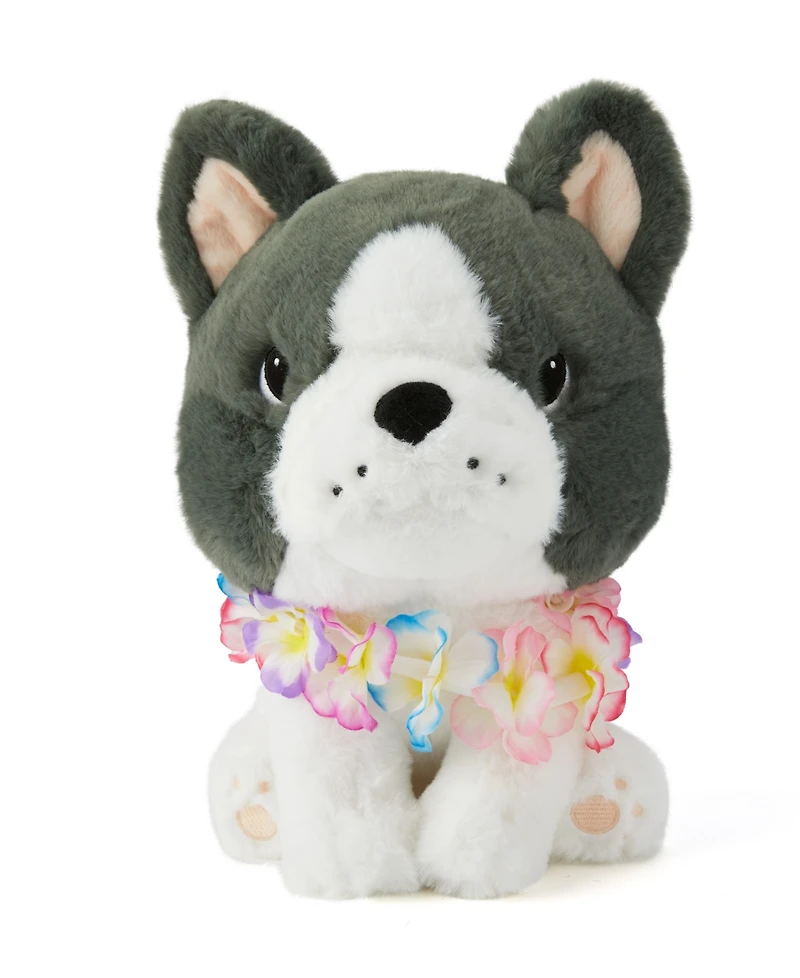 Geoffrey's Toy Box 10" Plush French Bull Dog with Lei, Created for Macy's
